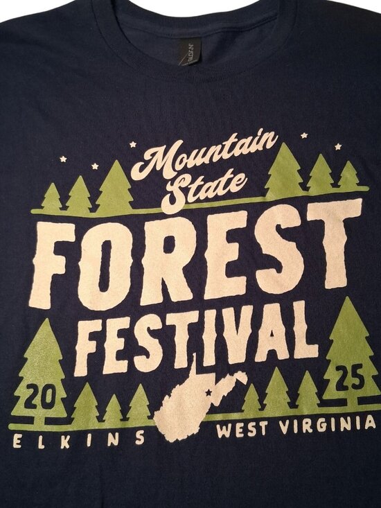 Gildan Other - Mountain State Forest Festival Shirt Large Blue Elkins West Virginia WV NEW 2025